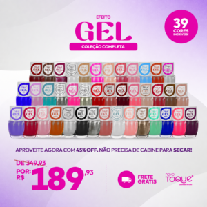 Coleção Completa com 39 Cores Efeito Gel - Imagem 1